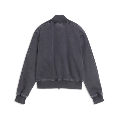 PUMA FUTURE PUMA ARCHIVE プーマ フューチャー プーマ アーカイブ 639135【レディース デニムジャケット ウィッシュ加工 ロゴ ヴィンテージ風 26FW】
