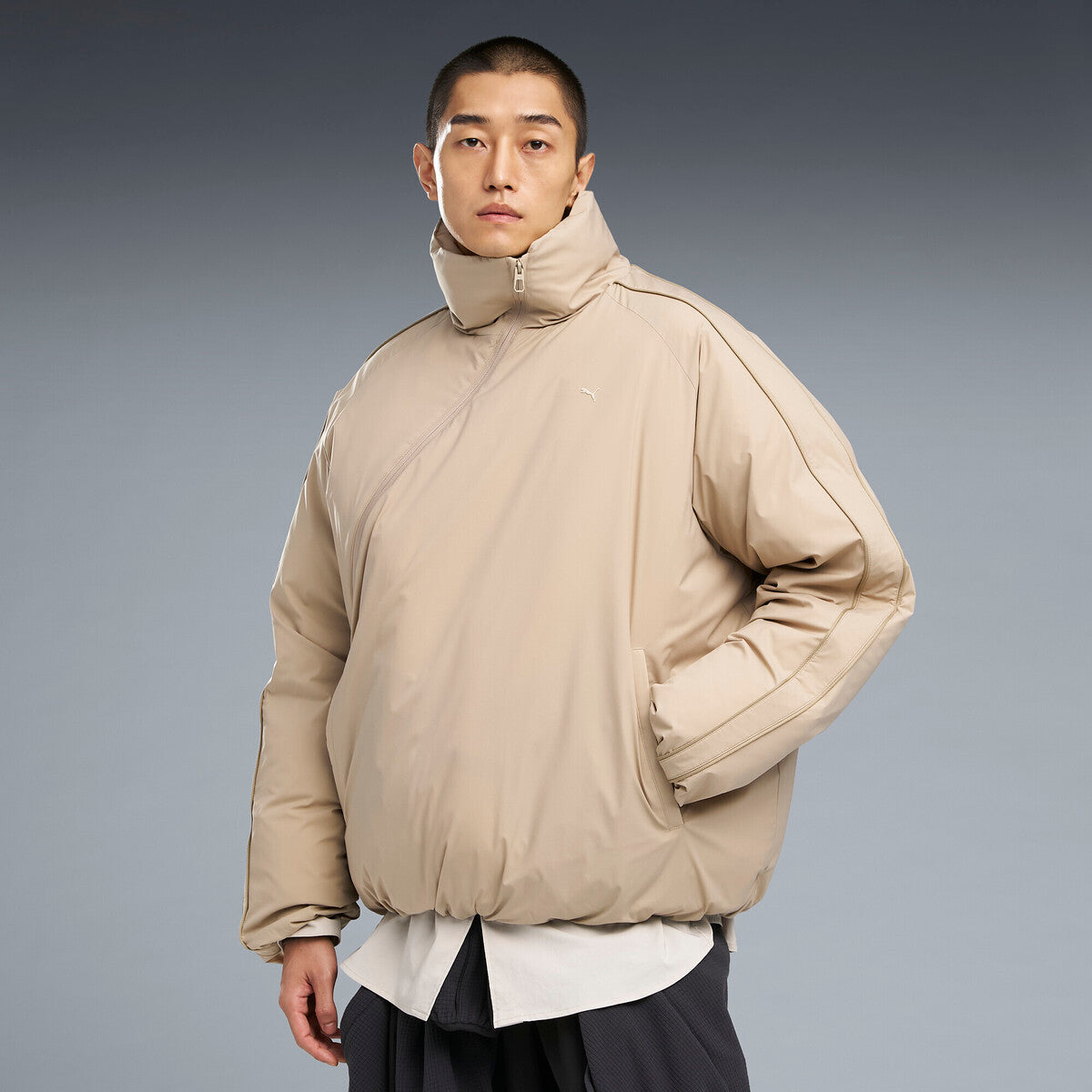 PUMA MATTE TAFFETA SHIN PADDED JACKET プーマ マット タフタ シン パデッド ジャケット 640298【メンズ ダウンジャケット 機能性 防寒 デイリーユース オーバーサイズ 26FW】