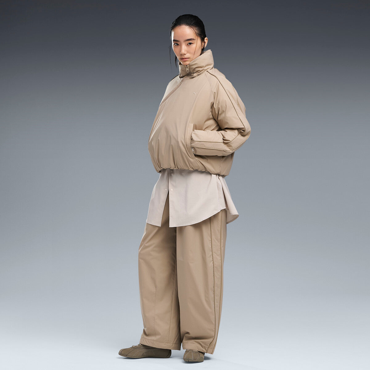 PUMA MATTE TAFFETA SHIN PADDED JACKET プーマ マット タフタ シン パデッド ジャケット 640338【レディース ダウンジャケット 機能性 防寒 デイリーユース オーバーサイズ 26FW】