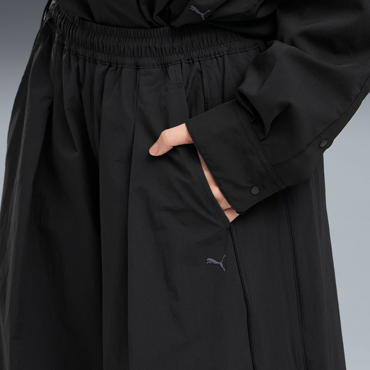 PUMA WASHER WOVEN LONG PANTS プーマ ウォッシャー ウーブン ロング パンツ 640339【レディース ワイドパンツ 機能性 撥水 デイリーユース カジュアル 26FW】