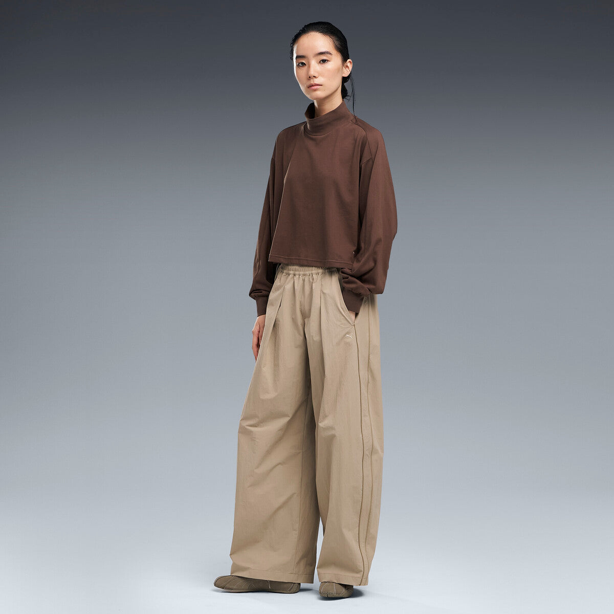 PUMA WASHER WOVEN LONG PANTS プーマ ウォッシャー ウーブン ロング パンツ 640339【レディース ワイドパンツ 機能性 撥水 デイリーユース カジュアル 26FW】