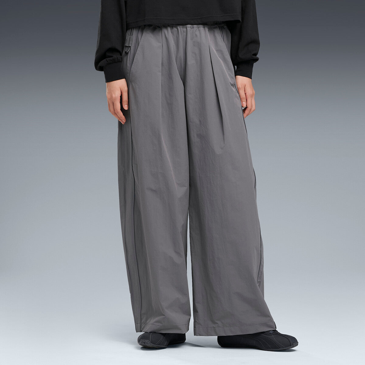 PUMA WASHER WOVEN LONG PANTS プーマ ウォッシャー ウーブン ロング パンツ 640339【レディース ワイドパンツ 機能性 撥水 デイリーユース カジュアル 26FW】