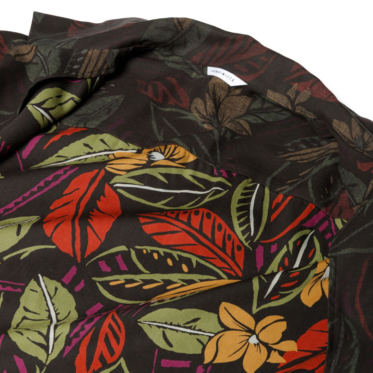 Sandinista Aloha Reverse Shirt サンディニスタ アロハリバースプリントシャツ 60426US02-TP【メンズ 開衿シャツ 半袖 ボタニカル柄 リヨセル生地 26SS】