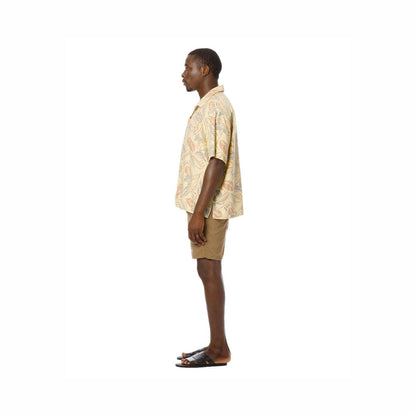 Sandinista Aloha Reverse Shirt サンディニスタ アロハリバースプリントシャツ 60426US02-TP【メンズ 開衿シャツ 半袖 ボタニカル柄 リヨセル生地 26SS】