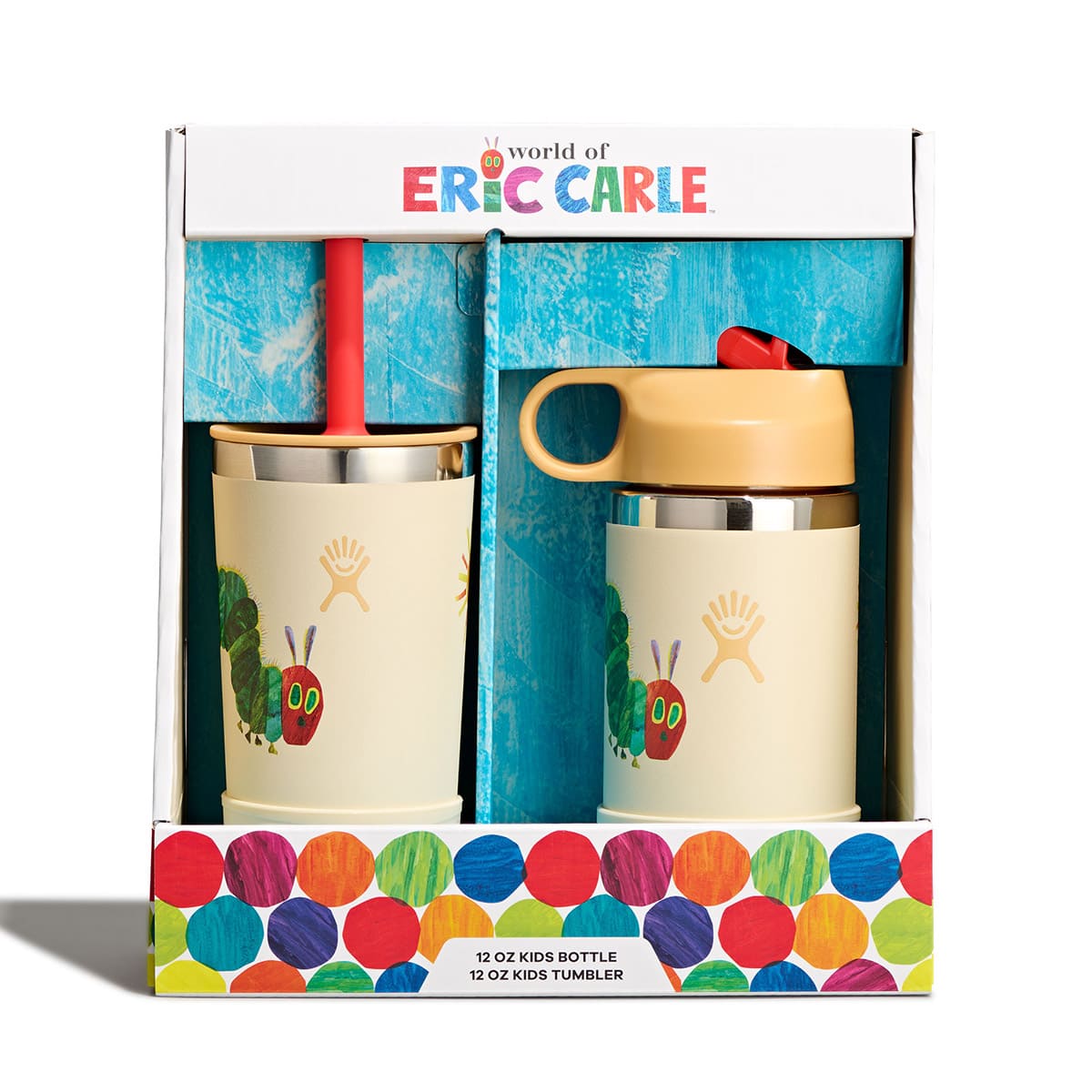 Hydro Flask ERIC CARLE KIDS 12oz TUMBLER&BOTTLE SET ハイドロフラスク エリックカール キッズ 12oz タンブラー＆ボトルセット k8902370194252【キッズ キッズタンブラー ボトルセット タンブラー ボトル ドリンクウェア 12oz 26SS】