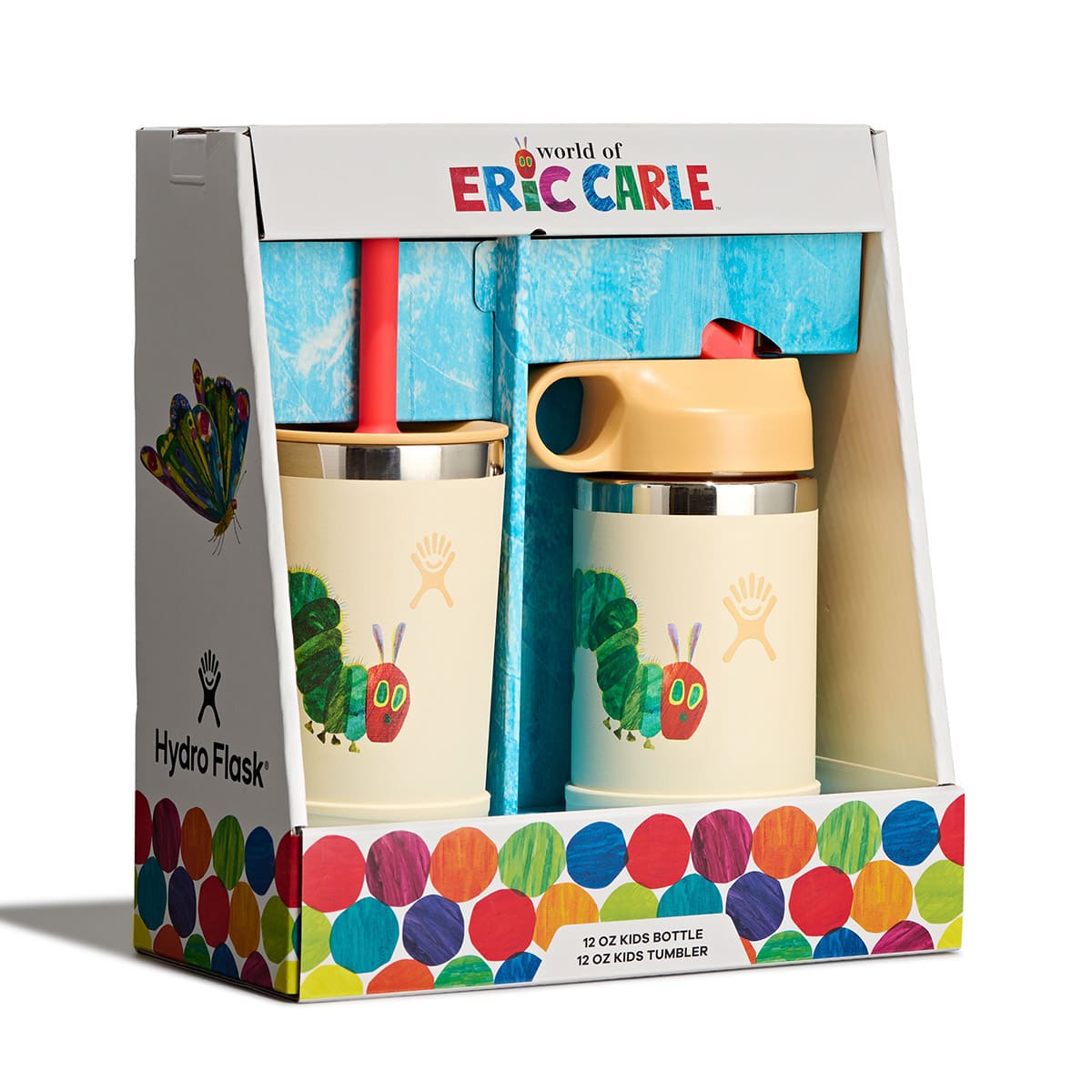 Hydro Flask ERIC CARLE KIDS 12oz TUMBLER&BOTTLE SET ハイドロフラスク エリックカール キッズ 12oz タンブラー＆ボトルセット k8902370194252【キッズ キッズタンブラー ボトルセット タンブラー ボトル ドリンクウェア 12oz 26SS】
