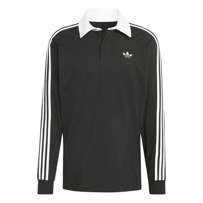 adidas Originals 3-STRIPES RUGBY LONGSLEEVE POLO アディダスオリジナルス スリーストライプス ラグビー ロングスリーブ ポロ KE3576【メンズ ポロシャツ ラグビーポロ 長袖Tシャツ シングルジャージー ルーズフィット 26FW】