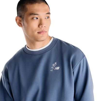 New Balance Shohei Ohtani Always On Logo Sweat Crew ニューバランス 大谷翔平オールウェイズオンロゴスウェットクルー MT6208G【メンズ シグネチャー クルーネック スウェット 長袖 リブ袖 リブ裾 ロゴプリント 26FW】