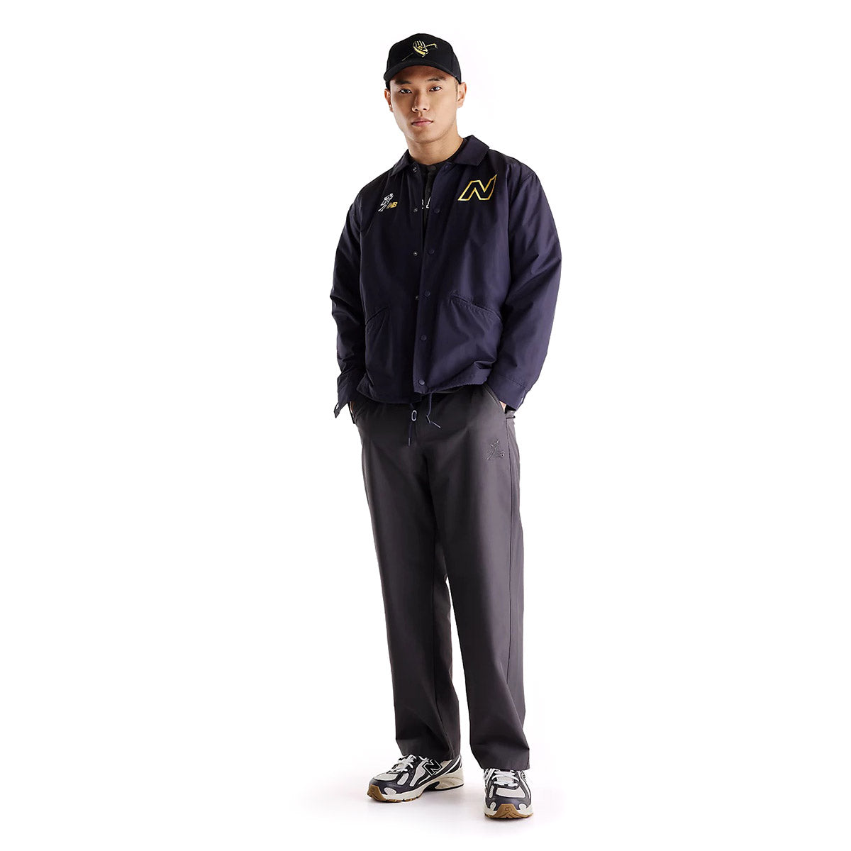 New Balance Shohei Ohtani Signature Coach Jacket ニューバランス 大谷翔平シグネチャーコーチジャケット MJ62W83【メンズ シグネチャー コーチジャケット ベースボールスタイル ロゴ刺繍 グラフィック刺繍 26FW】