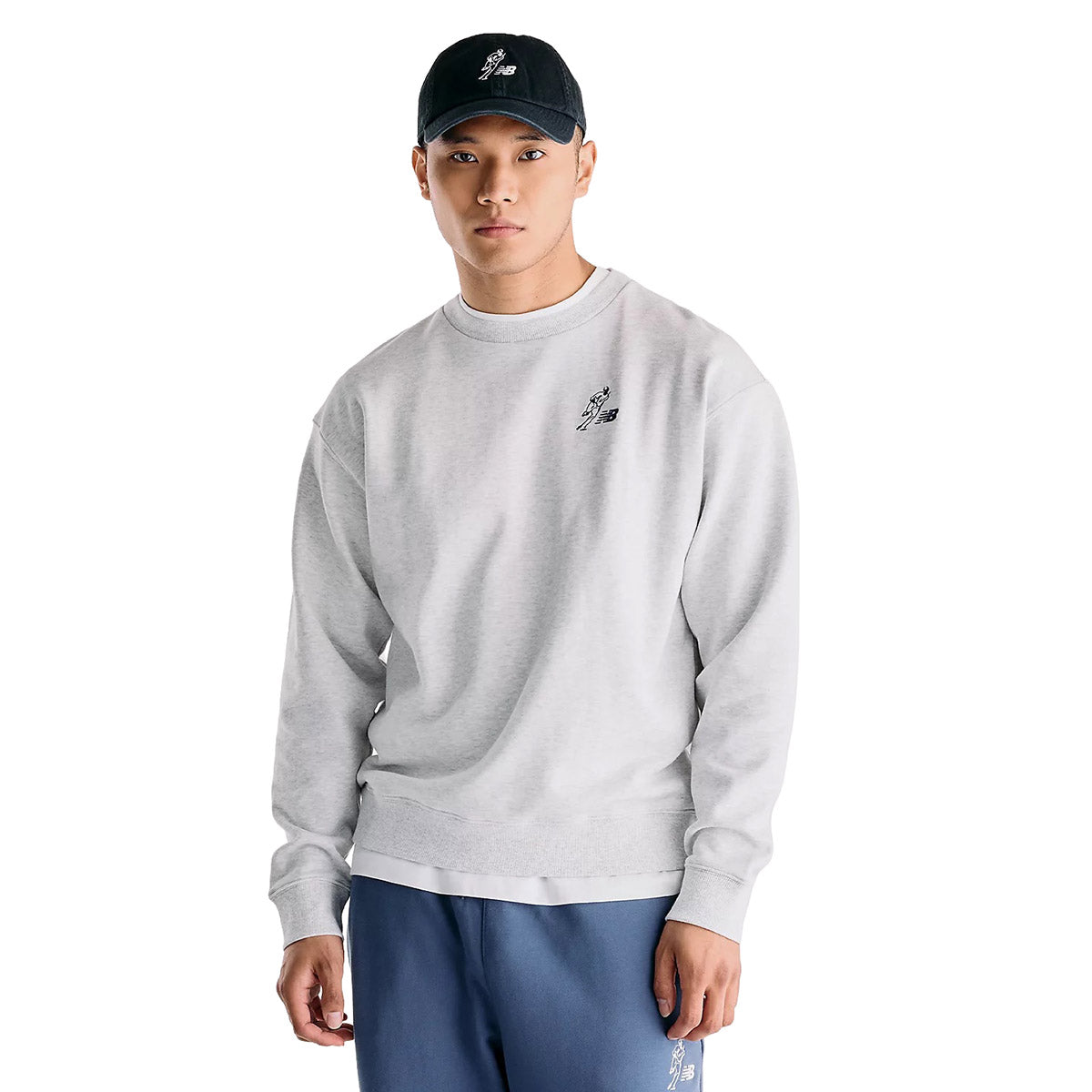 New Balance Shohei Ohtani Always On Logo Sweat Crew ニューバランス 大谷翔平オールウェイズオンロゴスウェットクルー MT6208G【メンズ シグネチャー クルーネック スウェット 長袖 リブ袖 リブ裾 ロゴプリント 26FW】