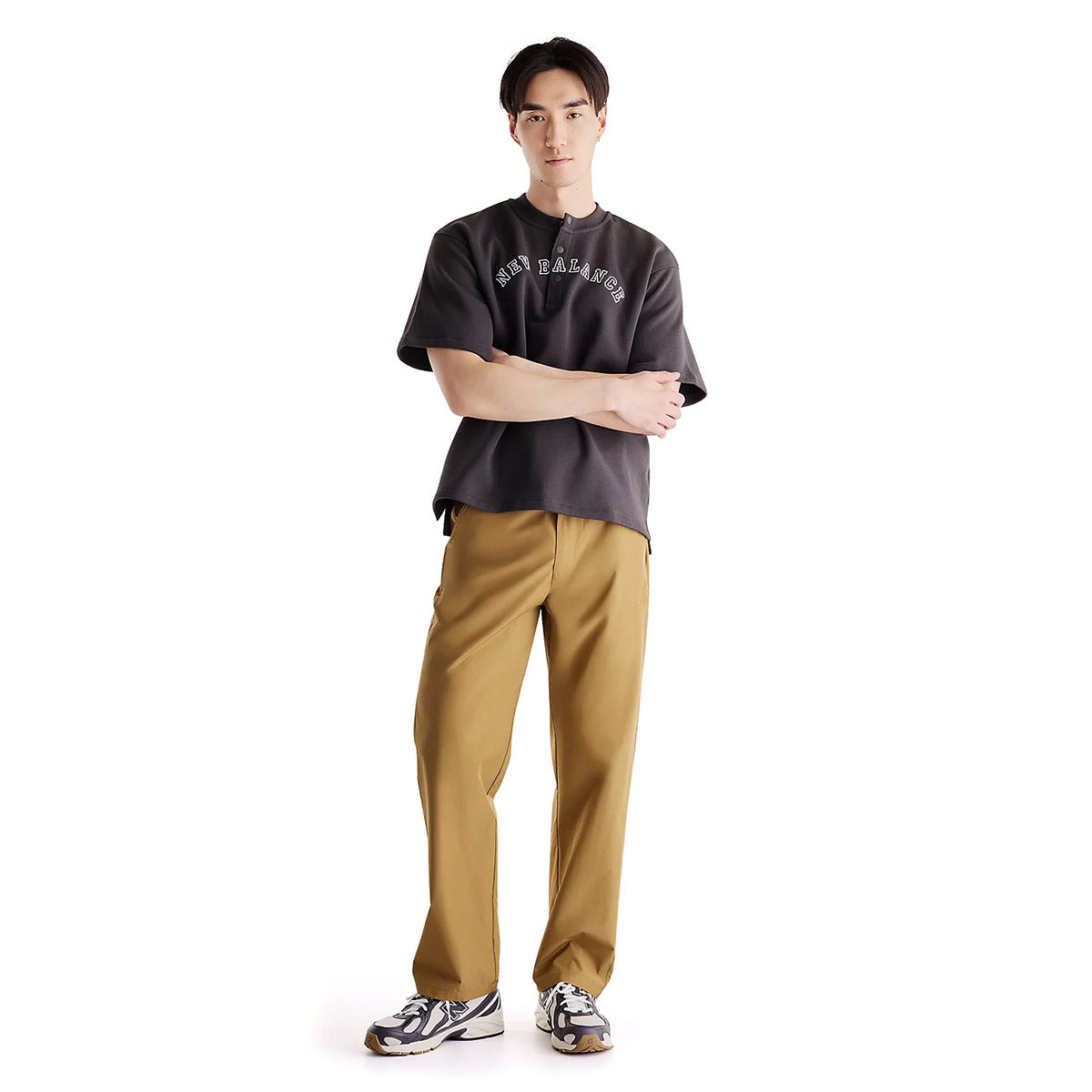 New Balance Shohei Ohtani Signature Henley Neck Short Sleeve T-Shirt ニューバランス 大谷翔平シグネチャーヘンリーネック MT62V56【メンズ シグネチャー ヘンリーネックTシャツ 半袖 ヘンリーネック フレンチテリー 26FW】