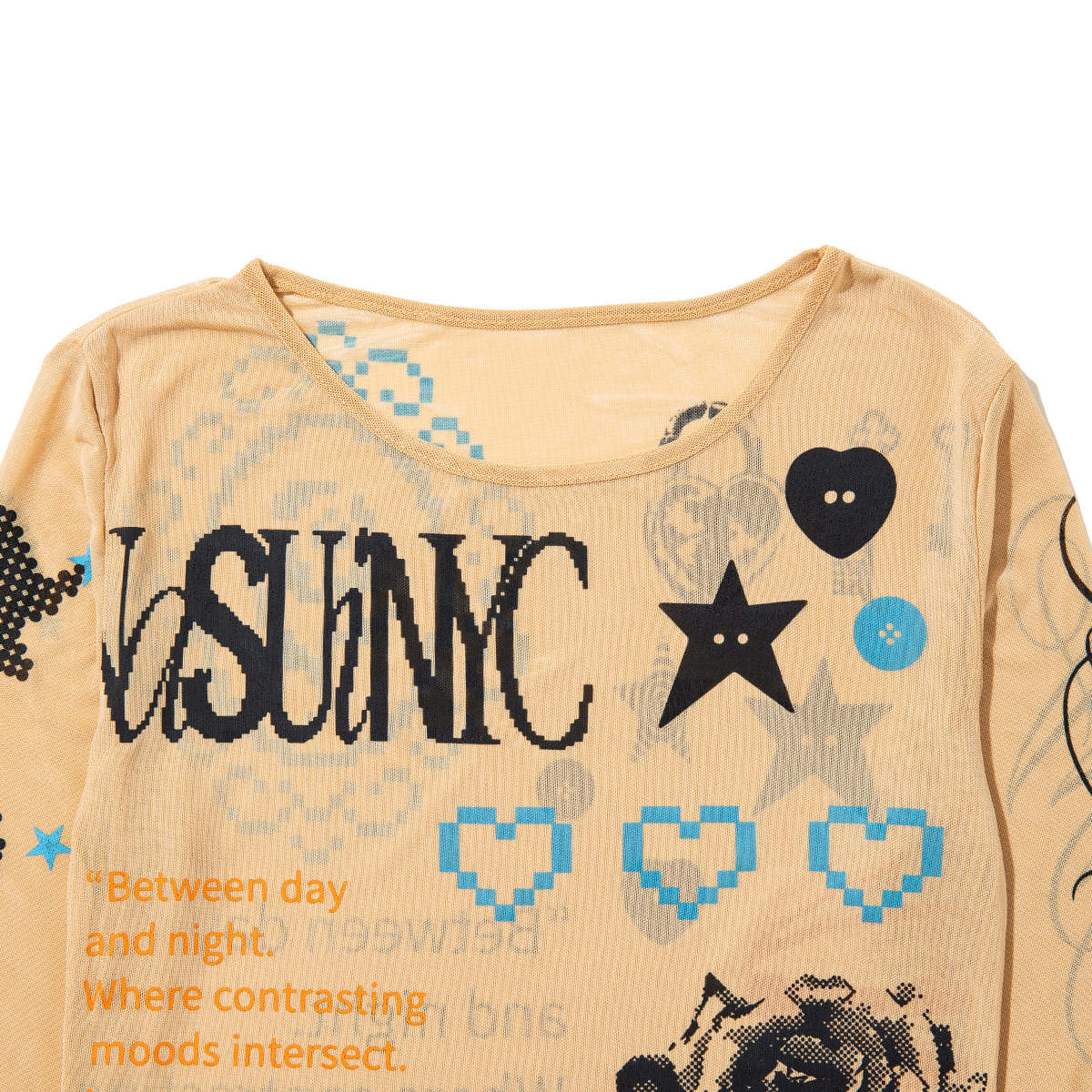anna sui nyc Collage Sheer Tops アナスイ エヌワイシー コラージュシアートップス 16217427【レディース シアートップス コラージュトップス グラフィック レイヤード  26FW】