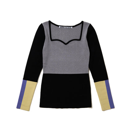 anna sui nyc Decolletage Knit Tops アナスイ エヌワイシー デコルテ ニットトップス 16217437【レディース 長袖 ニット生地  26FW】