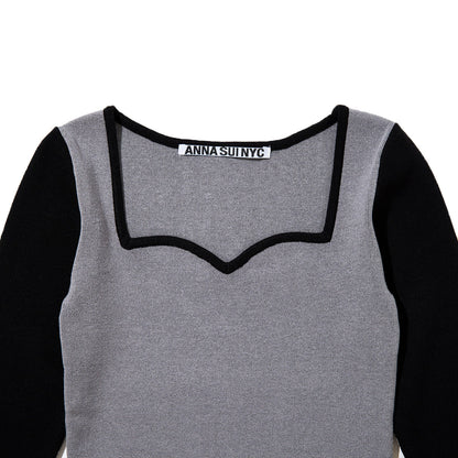 anna sui nyc Decolletage Knit Tops アナスイ エヌワイシー デコルテ ニットトップス 16217437【レディース 長袖 ニット生地  26FW】