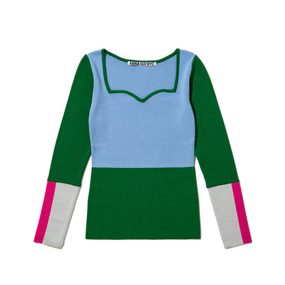 anna sui nyc Decolletage Knit Tops アナスイ エヌワイシー デコルテ ニットトップス 16217437【レディース 長袖 ニット生地  26FW】