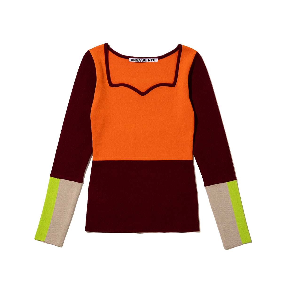 anna sui nyc Decolletage Knit Tops アナスイ エヌワイシー デコルテ ニットトップス 16217437【レディース 長袖 ニット生地  26FW】