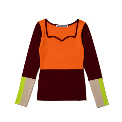 anna sui nyc Decolletage Knit Tops アナスイ エヌワイシー デコルテ ニットトップス 16217437【レディース 長袖 ニット生地  26FW】