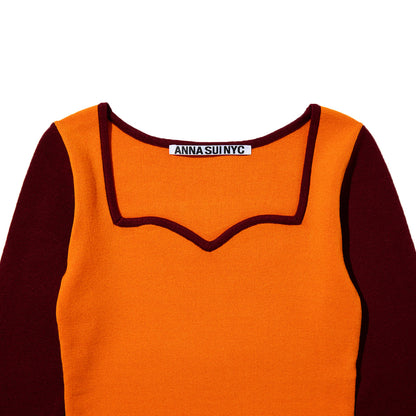 anna sui nyc Decolletage Knit Tops アナスイ エヌワイシー デコルテ ニットトップス 16217437【レディース 長袖 ニット生地  26FW】