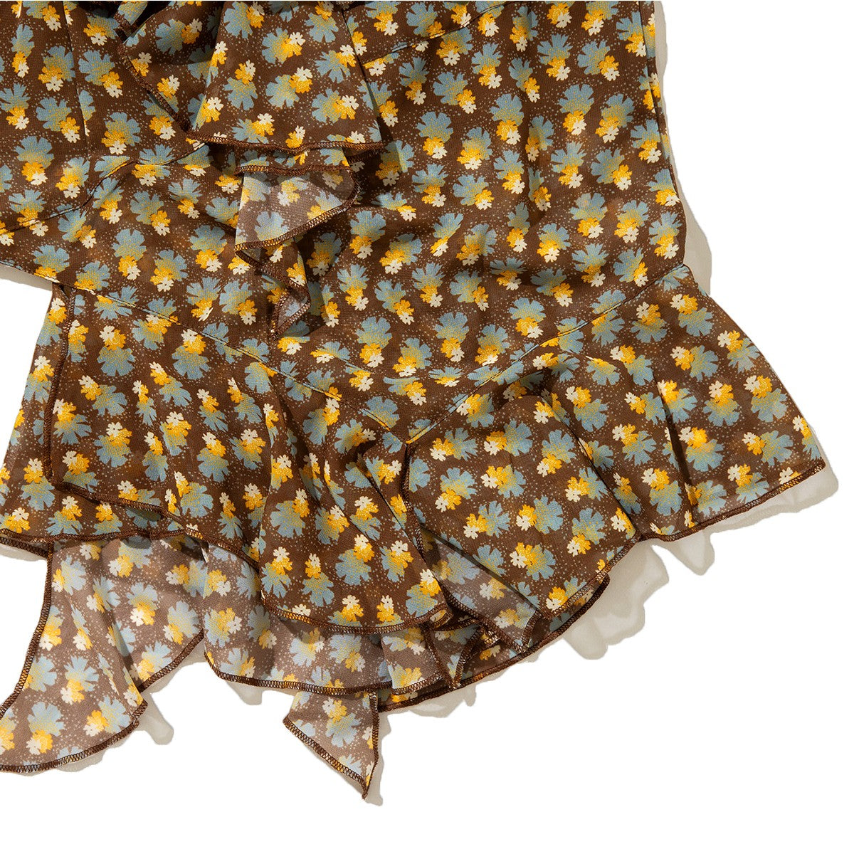 anna sui nyc MARY Asymmetrical Long Skirt アナスイ エヌワイシー MARY アシメロングスカート 16234430【レディース ロングスカート フリルスカート ヘムライン伸縮性 26FW】