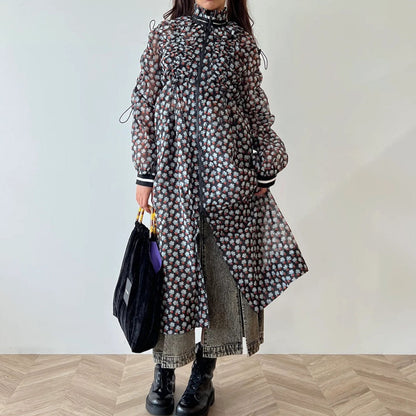 anna sui nyc MARY Dress Blouson アナスイ エヌワイシー MARY ドレスブルゾン 16240431【レディース ドレスブルゾン オーガンジー素材 フェミニン ギャザーシルエット 26FW】
