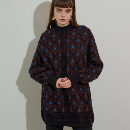 anna sui nyc Damask Knit One-piece アナスイ エヌワイシー ダマスクニットワンピース 16240473【レディース ミニワンピース チュニック カジュアル フェミニン 26FW】