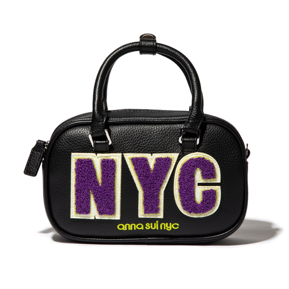 anna sui nyc Stadium Shoulder Bag アナスイ エヌワイシー スタジアムショルダーバッグ 16261492【レディース  ミニショルダーバッグ レトロスポーティー ワッペン 取り外し可能 26FW】