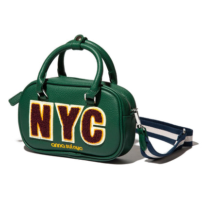 anna sui nyc Stadium Shoulder Bag アナスイ エヌワイシー スタジアムショルダーバッグ 16261492【レディース  ミニショルダーバッグ レトロスポーティー ワッペン 取り外し可能 26FW】