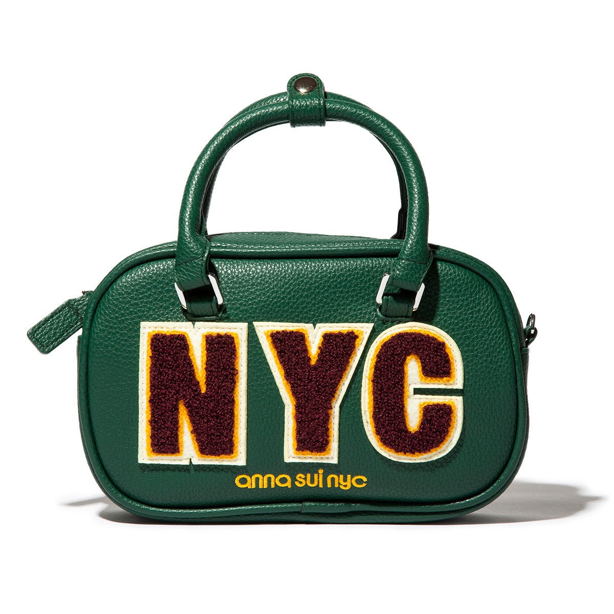 anna sui nyc Stadium Shoulder Bag アナスイ エヌワイシー スタジアムショルダーバッグ 16261492【レディース  ミニショルダーバッグ レトロスポーティー ワッペン 取り外し可能 26FW】