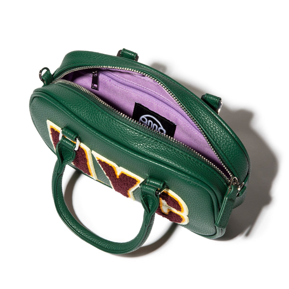 anna sui nyc Stadium Shoulder Bag アナスイ エヌワイシー スタジアムショルダーバッグ 16261492【レディース  ミニショルダーバッグ レトロスポーティー ワッペン 取り外し可能 26FW】