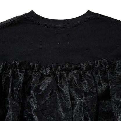 YuumiARIA TULLE FLARE T-SHIRT ユウミアリア チュールフレアTシャツ 262-AC030【レディース トップス カットソー シースルー レイヤード 花柄 26FW】