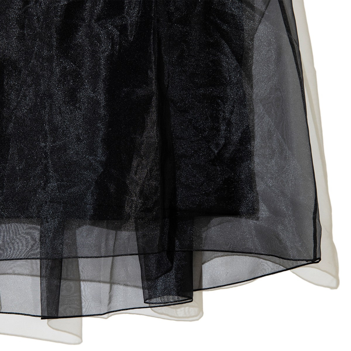 YuumiARIA TULLE FLARE T-SHIRT ユウミアリア チュールフレアTシャツ 262-AC030【レディース トップス カットソー シースルー レイヤード 花柄 26FW】