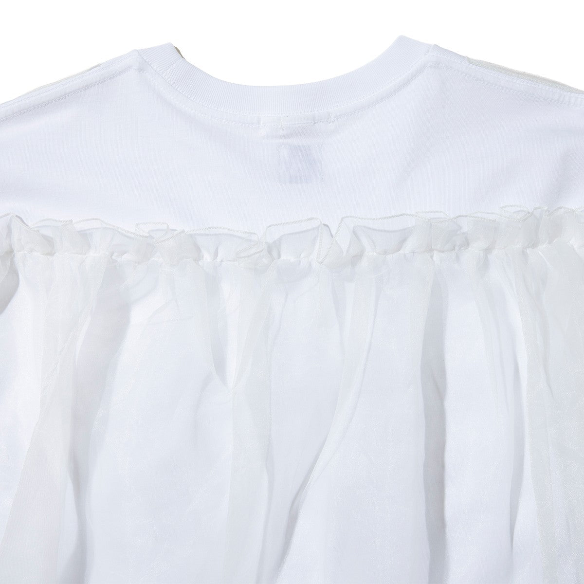 YuumiARIA TULLE FLARE T-SHIRT ユウミアリア チュールフレアTシャツ 262-AC030【レディース トップス カットソー シースルー レイヤード 花柄 26FW】
