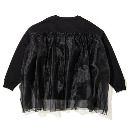 YuumiARIA ORGANDY EMBOIDARY SWEAT ユウミアリア オーガンディ エンブロイダリー スウェット 262-AC031【レディース スウェット 裏起毛 刺繍 ボリューム感 26FW】