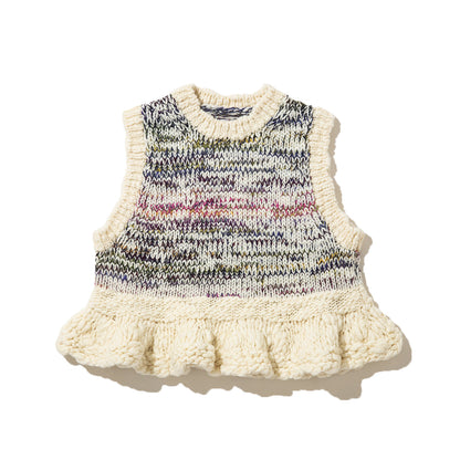 YuumiARIA FLARED KNIT VEST ユウミアリア フレアード ニット ベスト 262-AK012【レディース ニットベスト フレア 手編み 26FW】