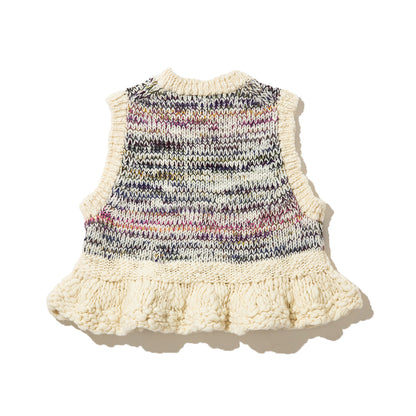 YuumiARIA FLARED KNIT VEST ユウミアリア フレアード ニット ベスト 262-AK012【レディース ニットベスト フレア 手編み 26FW】