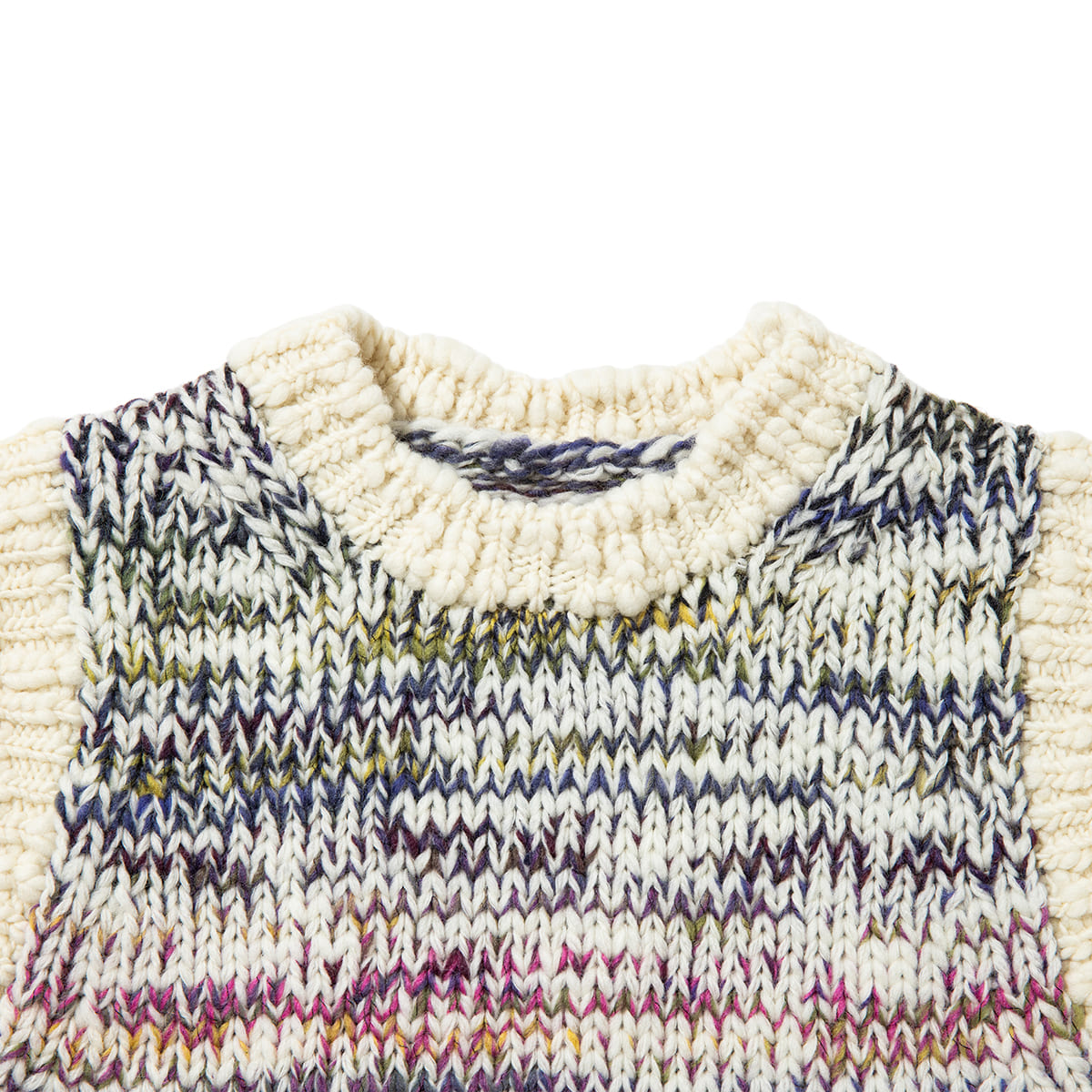 YuumiARIA FLARED KNIT VEST ユウミアリア フレアード ニット ベスト 262-AK012【レディース ニットベスト フレア 手編み 26FW】