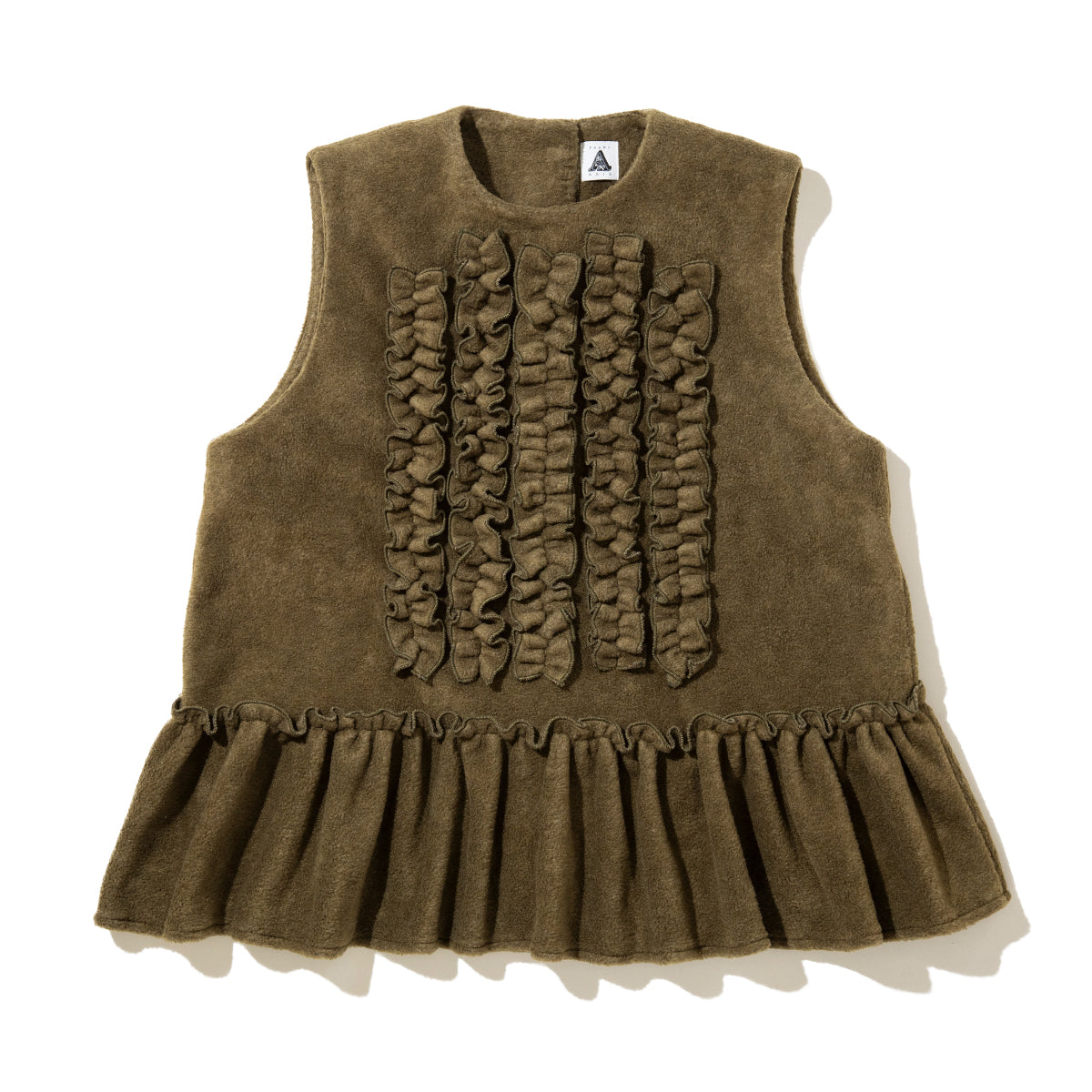 YuumiARIA Fleece Frill Vest ユウミアリア フリースフリルベスト 262-AS022【レディース トップス ベスト レイヤード 重ね着 26FW】