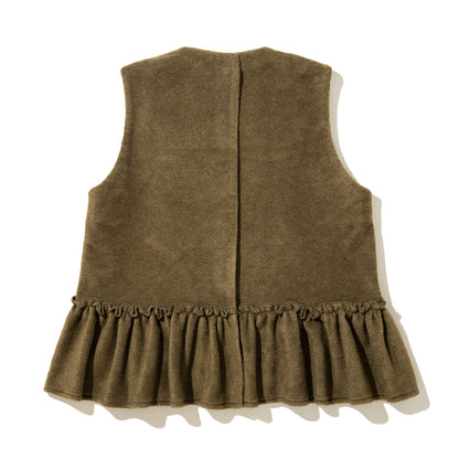 YuumiARIA Fleece Frill Vest ユウミアリア フリースフリルベスト 262-AS022【レディース トップス ベスト レイヤード 重ね着 26FW】