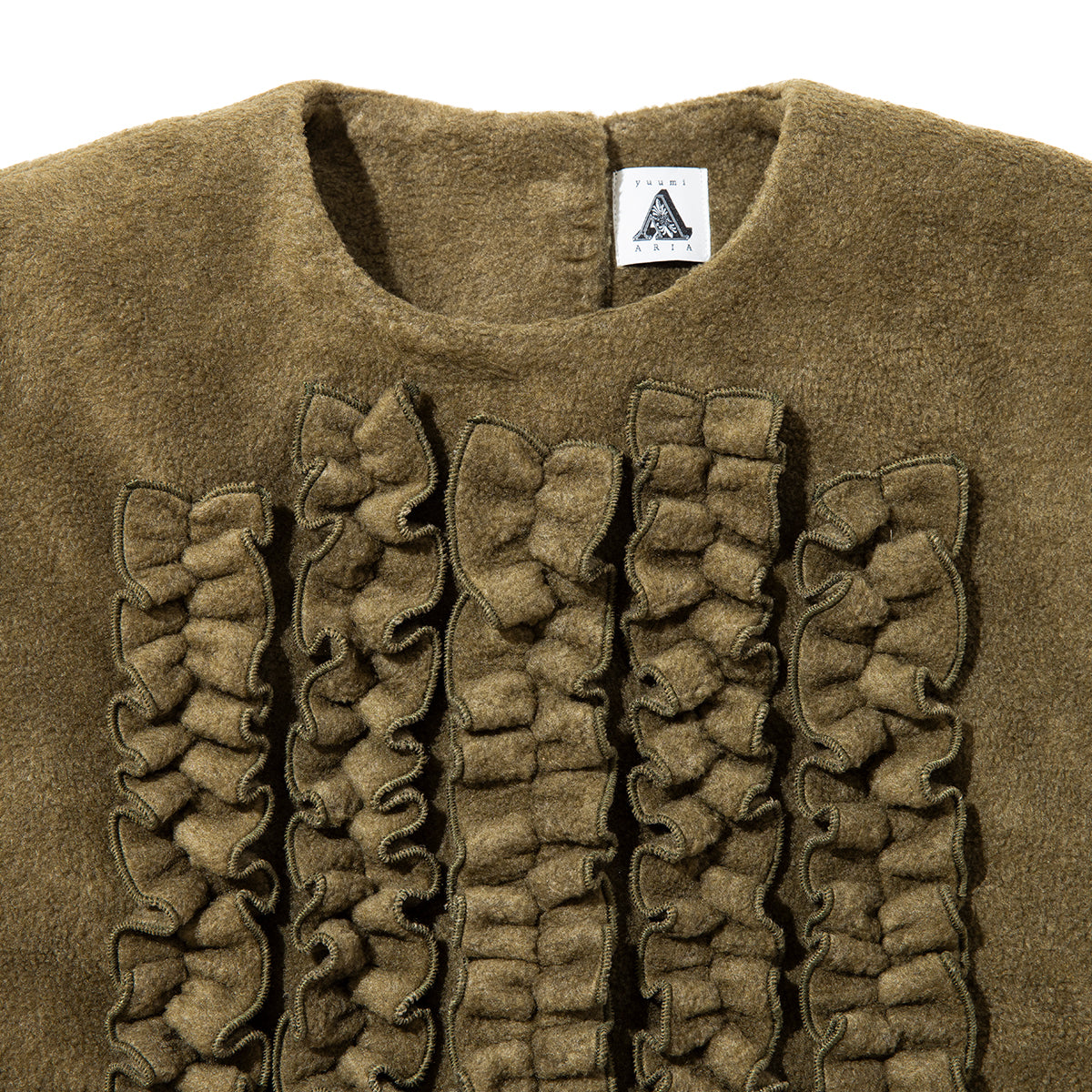 YuumiARIA Fleece Frill Vest ユウミアリア フリースフリルベスト 262-AS022【レディース トップス ベスト レイヤード 重ね着 26FW】
