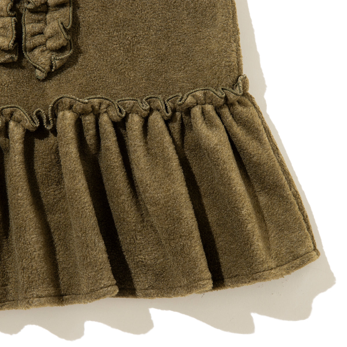YuumiARIA Fleece Frill Vest ユウミアリア フリースフリルベスト 262-AS022【レディース トップス ベスト レイヤード 重ね着 26FW】