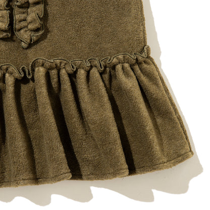 YuumiARIA Fleece Frill Vest ユウミアリア フリースフリルベスト 262-AS022【レディース トップス ベスト レイヤード 重ね着 26FW】