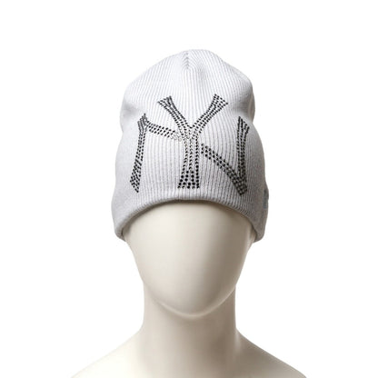 NEW ERA NEW YORK YANKEES RHINESTONE BASIC BEANIE ニューエラ ニューヨーク・ヤンキース ラインストーン ベーシック ビーニー 15119758【メンズ ラインストーン 球団ロゴ ビッグロゴ ャップ ヘッドウェア ベースボール 26FW】