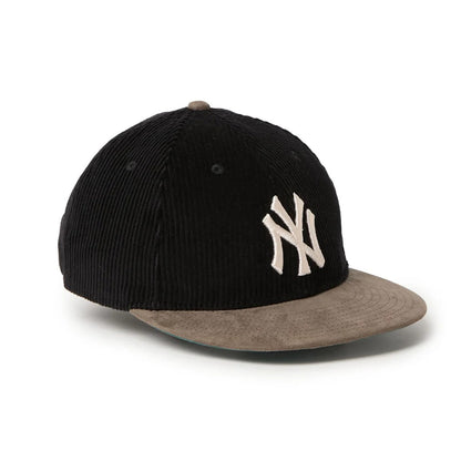 NEW ERA NEW YORK YANKEES 8W CORDUROY RETRO CROWN 9FIFTY ニューエラ ニューヨーク ヤンキース 8W コーデュロイ レトロ クラウン 9FIFTY 15136888-108【メンズ キャップ 帽子 コーデュロイ フラットバイザー 26FW】