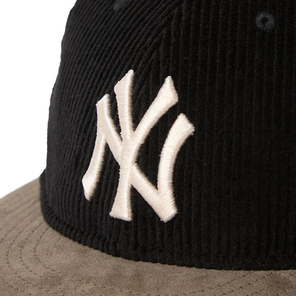 NEW ERA NEW YORK YANKEES 8W CORDUROY RETRO CROWN 9FIFTY ニューエラ ニューヨーク ヤンキース 8W コーデュロイ レトロ クラウン 9FIFTY 15136888-108【メンズ キャップ 帽子 コーデュロイ フラットバイザー 26FW】