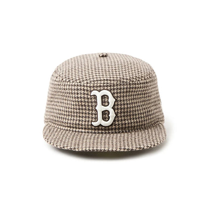 NEW ERA BOSTON RED SOX GUNCLUB CHECK PILLBOX FITTED ニューエラ ボストン レッドソックス ガンクラブチェック ピルボックス フィッテッド 15136895-108【メンズ キャップ 帽子 コーデュロイ フラットバイザー 26FW】