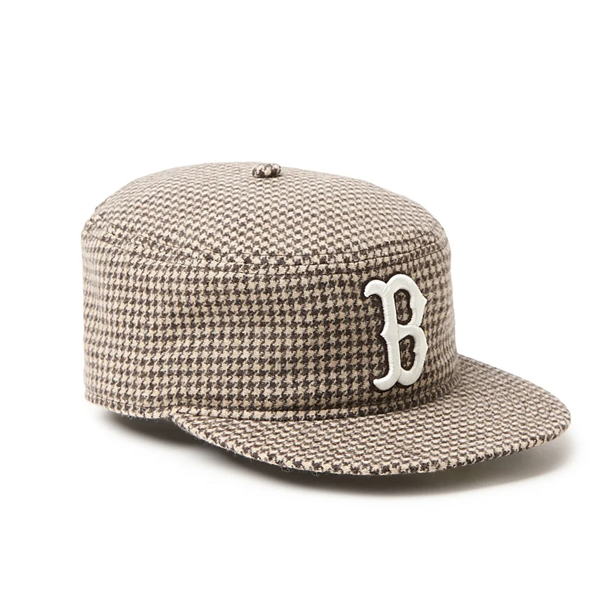 NEW ERA BOSTON RED SOX GUNCLUB CHECK PILLBOX FITTED ニューエラ ボストン レッドソックス ガンクラブチェック ピルボックス フィッテッド 15136895-108【メンズ キャップ 帽子 コーデュロイ フラットバイザー 26FW】