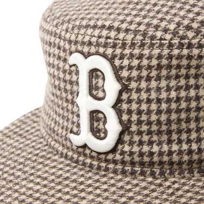 NEW ERA BOSTON RED SOX GUNCLUB CHECK PILLBOX FITTED ニューエラ ボストン レッドソックス ガンクラブチェック ピルボックス フィッテッド 15136895-108【メンズ キャップ 帽子 コーデュロイ フラットバイザー 26FW】