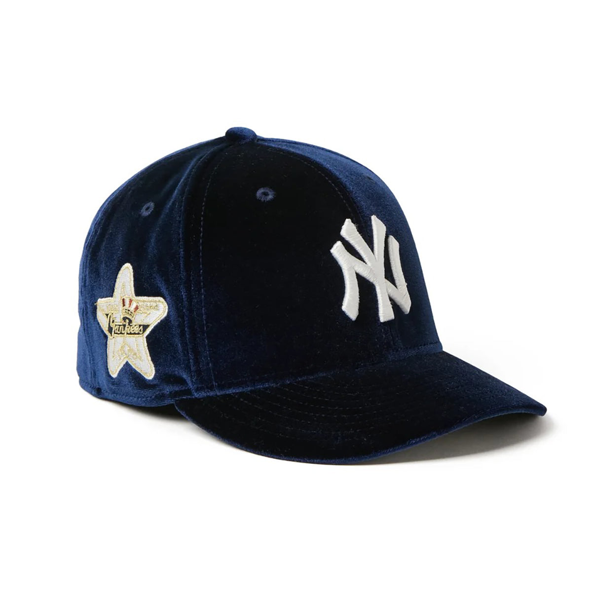 NEW ERA NEW YORK YANKEES VELVET PRE CURVED 59FIFTY ニューエラ ニューヨーク ヤンキース ベルベット プリカーブド 59FIFTY 15136903-108【メンズ キャップ 帽子 カーブドバイザー ベルベット 光沢 26FW】