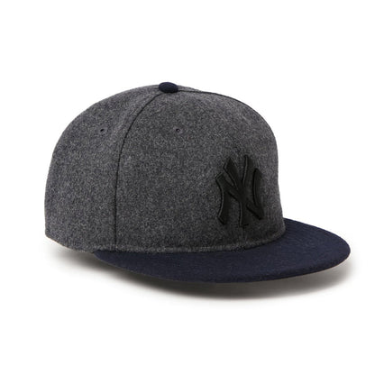 NEW ERA NEW YORK YANKEES MELTON SOFT BUCKRAM 9FIFTY ニューエラ ニューヨーク ヤンキース メルトン ソフト バックラム 9FIFTY 15136997-108【メンズ キャップ 帽子 フェルト 保温性 フラットバイザー 26FW】