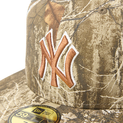 NEW ERA NEW YORK YANKEES REALTREE CAMO 59FIFTY ニューエラ ニューヨーク ヤンキース リアルツリー カモ ナインフィフティ 15137353【メンズ キャップ リアルツリーカモ カモフラージュ フラットバイザー  26FW】